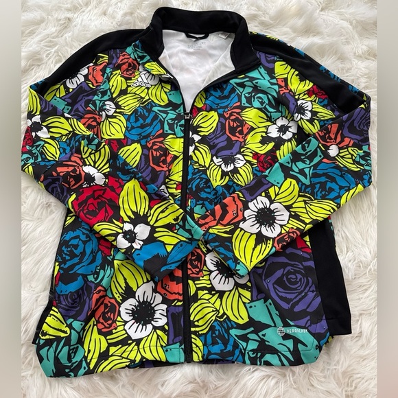 Adidas floral print Sweatshirt Vibrant Design - Picture 1 of 2